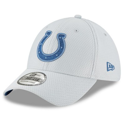Mens Gray New Era Indianapolis Colts 2018 NFL Training Camp Official 39THIRTY Flex Hat 3059671